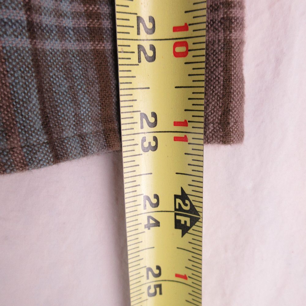 Pendleton Brown Blue Plaid Flannel Button‑Down Shirt Size L - Picture 8 of 9